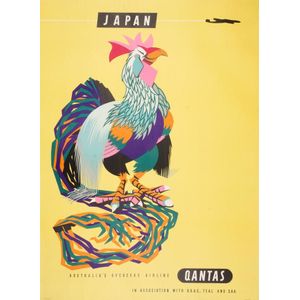C1960 Qantas travel poster 'Japan'. Art work by Harry Rogers.…