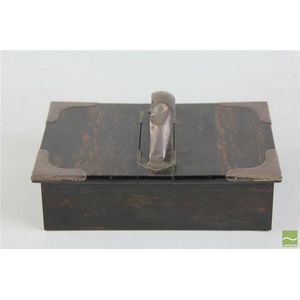 Coromandel & silver mounted cigar box in rosewood with sterling…