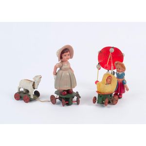 'Little Bo Peep, Lamb' and a Carousel baby carriage celluloid…