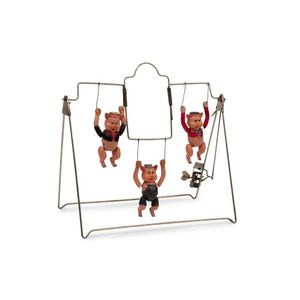 'The three Pigs',rare wind-up toys with three celluloid pigs…