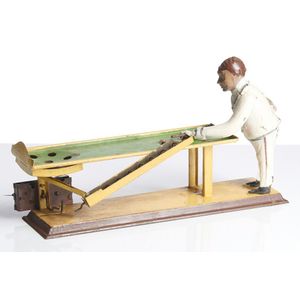 A vintage clockwork snooker player model, early 20th century,…