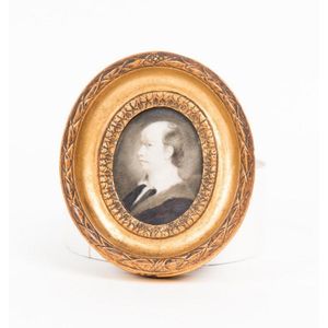 A Georgian miniature on ivory of a man in an ermine trimmed…