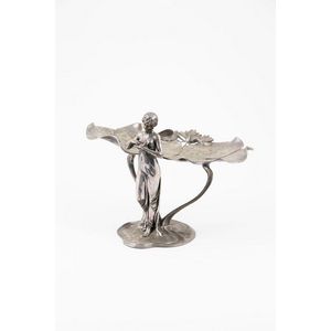 WMF Art Nouveau silver plate comport, with stylised winged…
