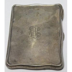 A sterling silver combination card case & aide-memoir,…
