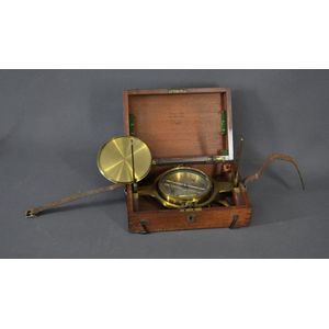 Gargory Birmingham Surveyors brass Theodolite. Wooden box, with…