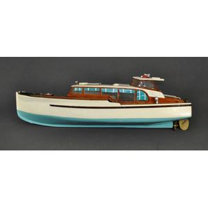 Scratch built wooden Cabin Cruiser boat. 'Marcia II, Sydney.'…