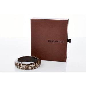 Louis Vuitton Clear Resin Monogram Inclusion Gold Tone Hoop Earrings Louis  Vuitton