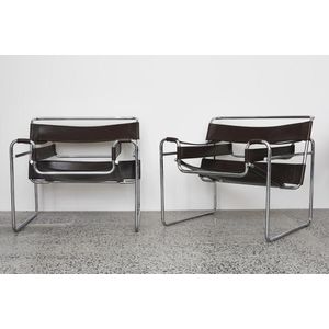 Marcel Breuer (Hungarian, 1902-1981), pair of Wassily armchairs,&hellip;