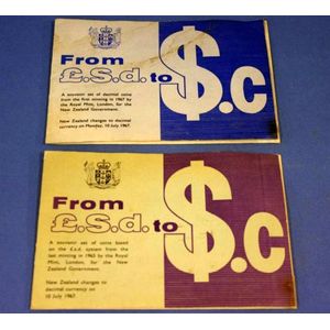 Two New Zealand souvenir coins sets, for decimal currency…