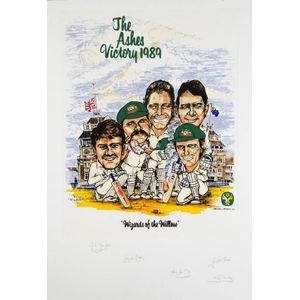 Cricket prints: collection of 13 prints, including 7 signed…