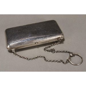 Russian silver niello purse, impressed N.N (Cyrillic), 84, of…