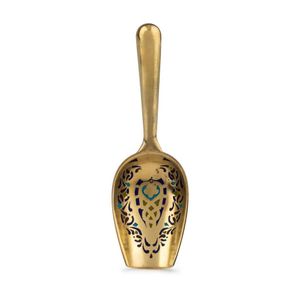 A superb Russian silver spoon, beautifully enamelled with…