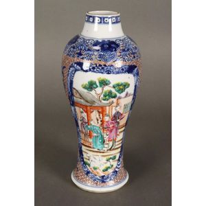 Chinese Qing Dynasty, famille rose porcelain vase, of tapering&hellip;