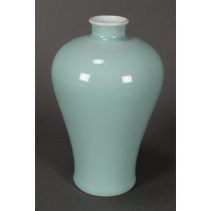 Chinese Meiping vase, in pale green tones, mark to base, height&hellip;