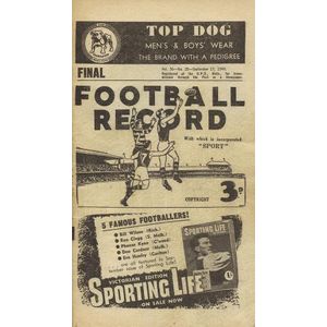 1949 'Football Record's, 2nd Semi Final - Carlton V North…