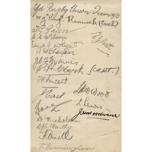 1933 Queensland v New South Wales, autograph page with on one…