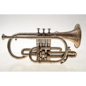 Cornet BB, early 20th century silver cornet 'Clear-Bore Class…