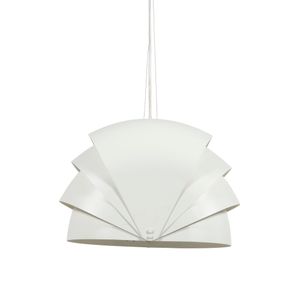 Jørn Utzon 'Opera' pendant, white lacquered metal. Printed&hellip;