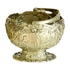 A late 19th century Hanau silver basket, modelled on an 18th…