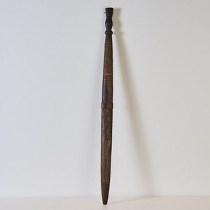 An incised sword club, New Britain, Papua New Guinea, a carved&hellip;