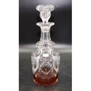 Good 19th century crystal spirit decanter, residue remains in…