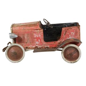 Circa 1932 Buick pedal car, red tin plate still with original…