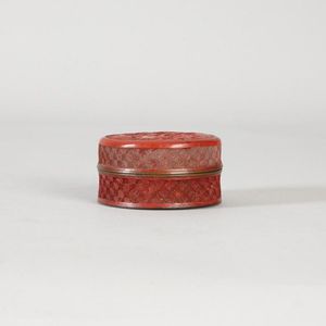 A wooden snuff box, with intricately worked scene carved in…