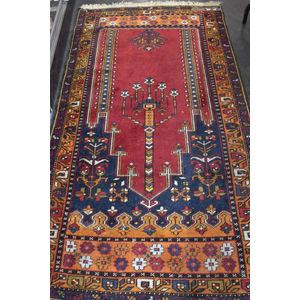 Persian carpet, hand woven pure woollen, red ground decorated…