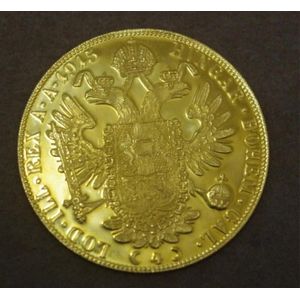 1915 Austrian 4 Ducat Gold Coin, (re-strike) Fineness: 0.986…