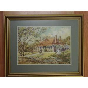 Jeanette Stedman (b.1918), watercolour, pen & ink 'Springwood…