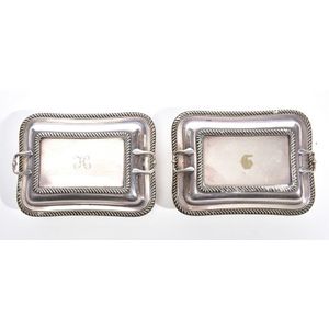 A pair of silver plate vegetable tureens. Provenance: belonging…