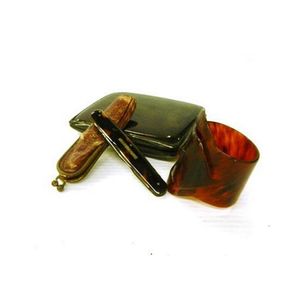 A collection of tortoiseshell including cigarette case,…