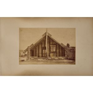 George D. Valentine, Carved House, Ohinemutu, c1880's, albumen&hellip;