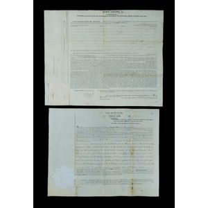 Two NSW Colonial town Grants town lot on vellum, Wentworth, NSW,…