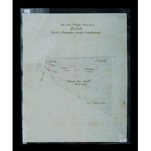 Land Grant, Surveyor's hand drawn plan of F J Knight's 50 acres…
