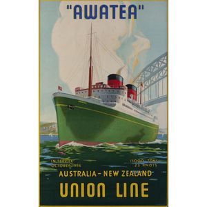 New Zealand: original poster ' 'Awatea' / In Service October…