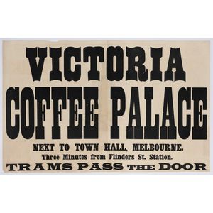 Australia: c.1880s 'Victoria Coffee Palace Next to Town Hall,…