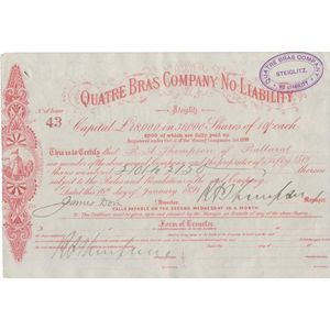 Share Certificates- Australia: Gold Mining group comprising…