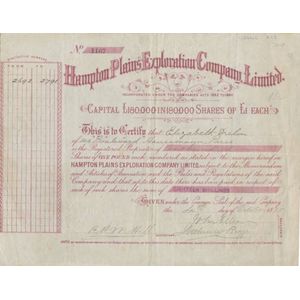 Share Certificates- Australia: Western Australia: Gold Mining…