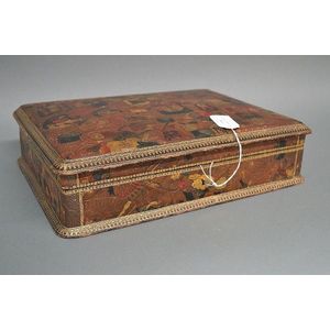 Rare fine antique Susse Fres Paris, Japanese embossed leather…