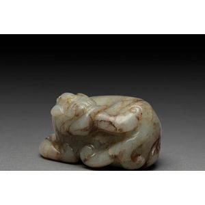 Ming Dynasty Celadon Jade Xiezhi Carving - Jade - Oriental