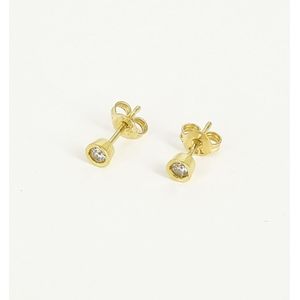 18ct Gold Diamond Stud Earrings (1.3g) - Earrings - Jewellery