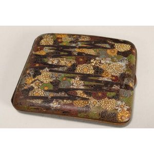 Japanese Closionne & enamel cigarette case, c.1920's, of…