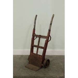 A New Zealand Railways cast iron & wood hand cart