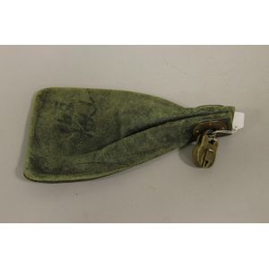 A New Zealand Railways leather satchel together with padlock.…