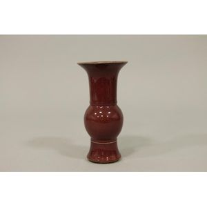 Sang De Boeuf Porcelain Gu Vase