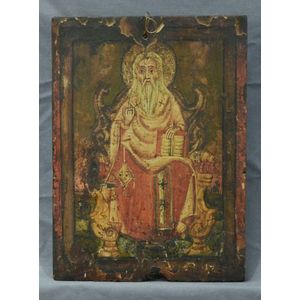 Early Eastern European icon, Tempera on panel, 22.5 x 16.5 cm