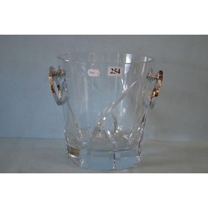 'Cristal De Sevres' large crystal ice bucket