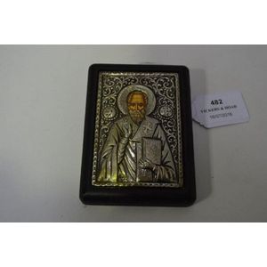 Greek orthodox x icon silver, marked 950, 12 cm high