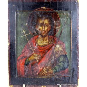 An Orthodox icon of 'St Michael', 18th century, in tempera…